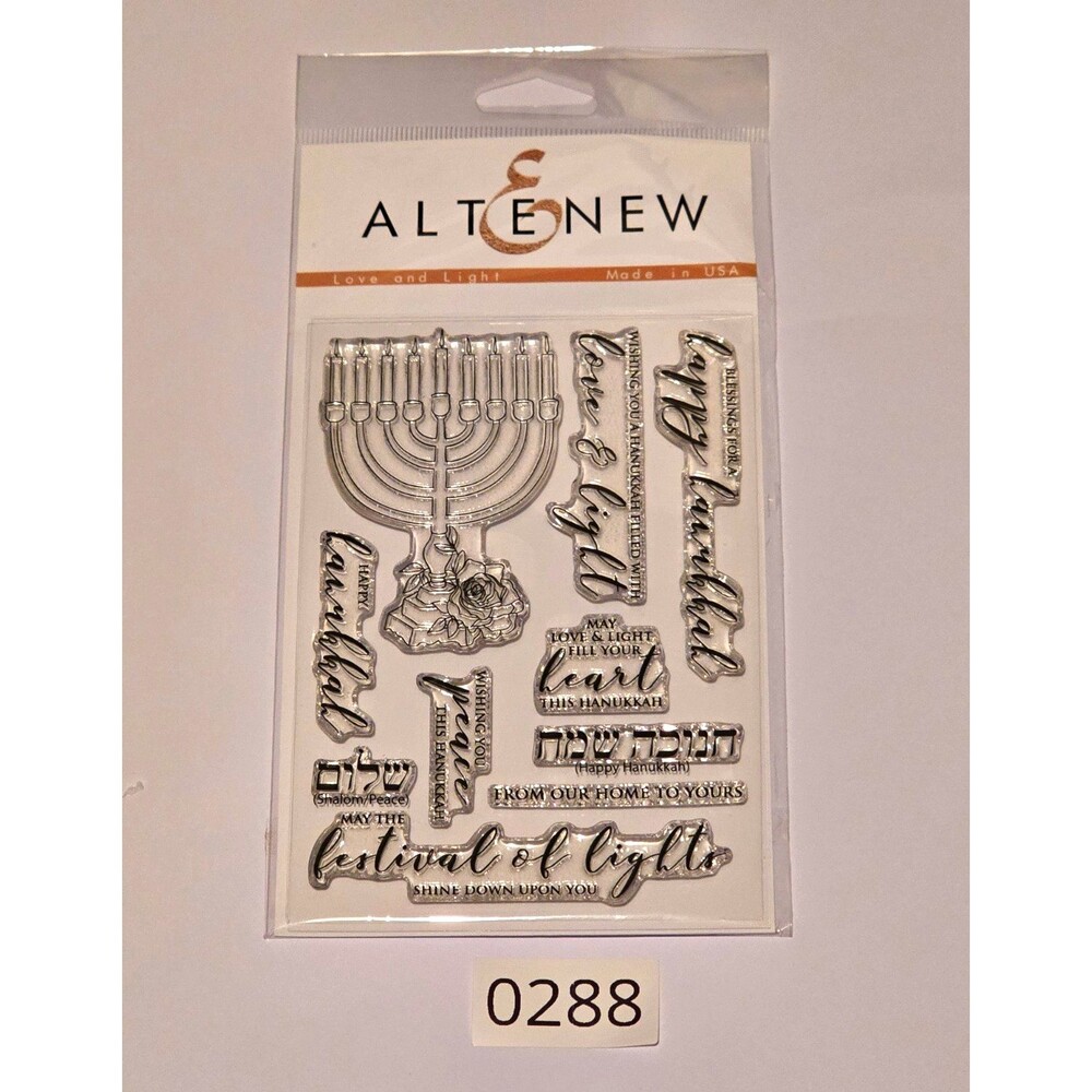 0288 Altenew Love & Light Holiday Clear Photopolymer Cling Stamp Set ALT1878